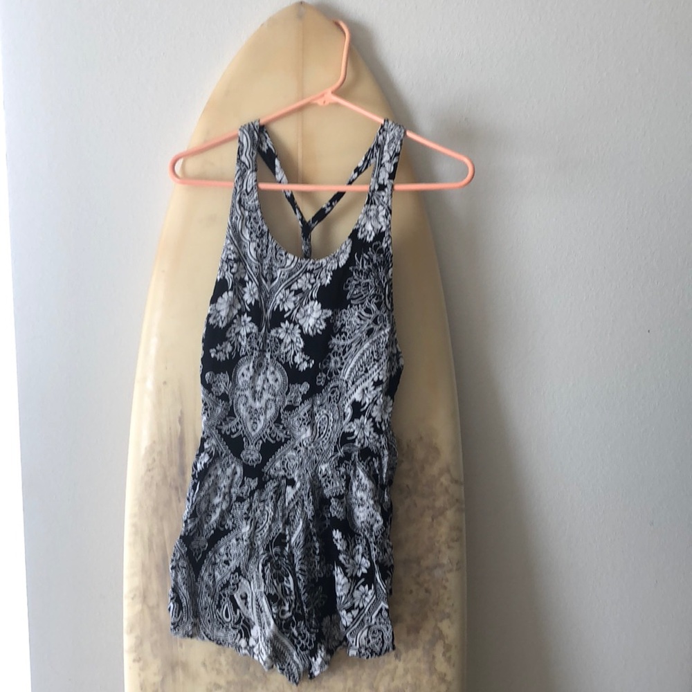 Black and white romper